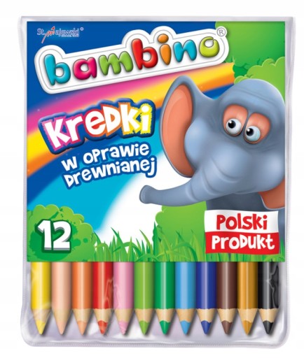 Bambino Hrubé ceruzkové pastelky, 12 farieb, okrúhle