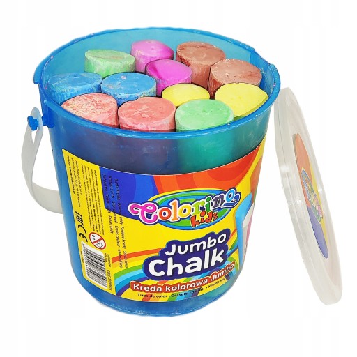 Chodníková krieda Colorino Jumbo vo vedre 12 ks 32988