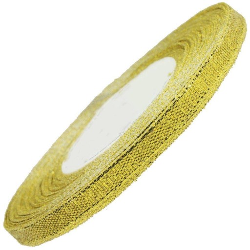 Stuha trblietavá páska 6mm 22m zlatá