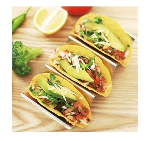 OCEĽOVÁ RANDOVÁ RÚČKA NA PODÁVANIE NA SNACK TACOS