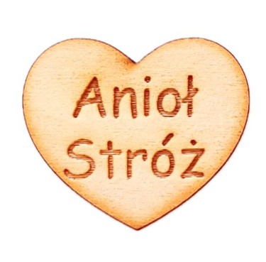 Srdiečka pre anjela srdiečka preglejka 3cm ANJEL STRÁŽNY 5 kusov