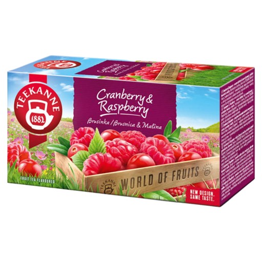 CRANBERRY MALINA TEEKANNE čaj ovocný ČAJ brusnica 20 VRECKOV