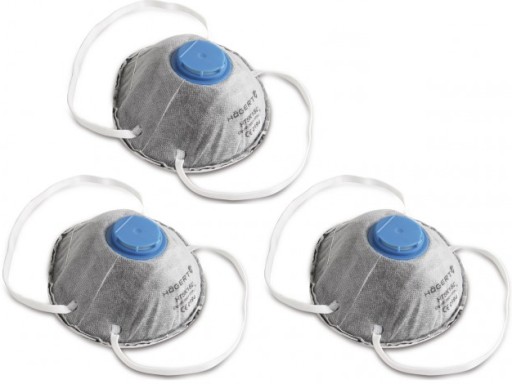 Protiprachová maska s ventilom FFP1, 3 kusy