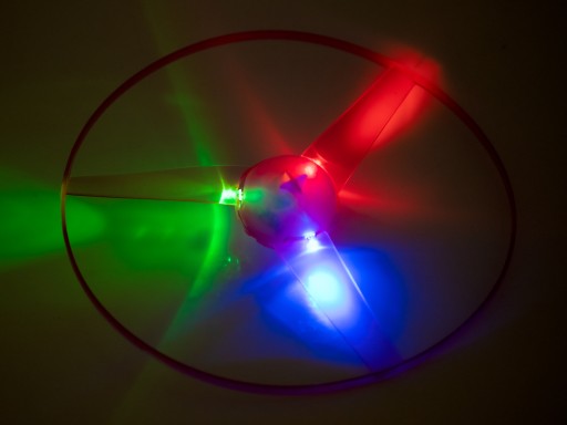 Odpaľovač lietajúci disk UFO vrtuľa svieti LED