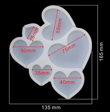 SILIKÓNOVÁ FORMA NA IZOMALT LOLLIES FORMA SRDCE LOLLIES