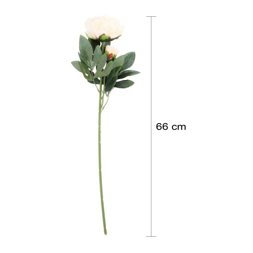 Umelé kvety kytica pivoniek na balkón, živé ozdobné listy, 66 cm