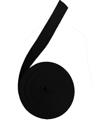 BAVLNENÁ PÁSKA HERRINGBONE 10mm ČIERNA 10m