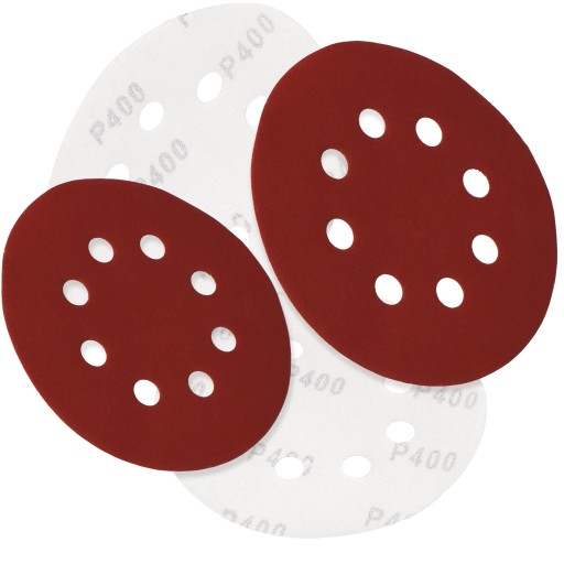 10x brúsny kotúč na suchý zips 125 mm P400 otvory kotúče kotúče brúsny kotúč