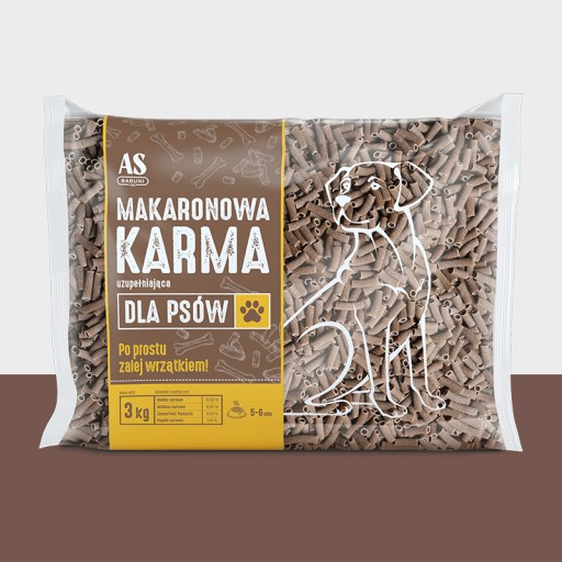 Cestoviny krmivo pre psov 3kg AS BABUNI