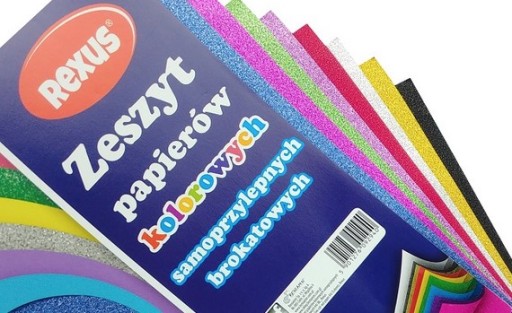 Farebný samolepiaci papier A4/8K trblietky BENIAMIN