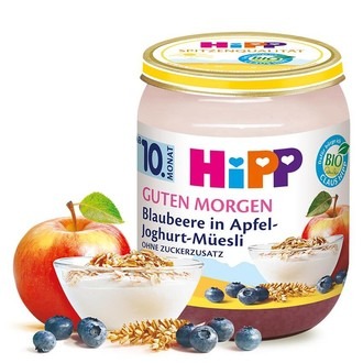 HiPP jogurt s müsli, čučoriedkami a jablkom