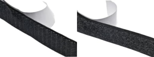 Páska na suchý zips, samolepiaci suchý zips 25mm - čierna
