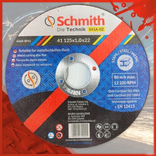 KOVOVÉ REZNÉ KOTÚČE 125x1 STRONG SCHMITH