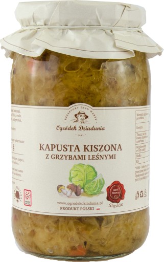 HOTOVÁ KAPUSTA S LESNÝMI HUBMI 900ml Ogródek Dziadunia