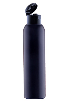 ČIERNA EKO HDPE FĽAŠA 100ml FLIP TOP MATNÁ ČIERNA