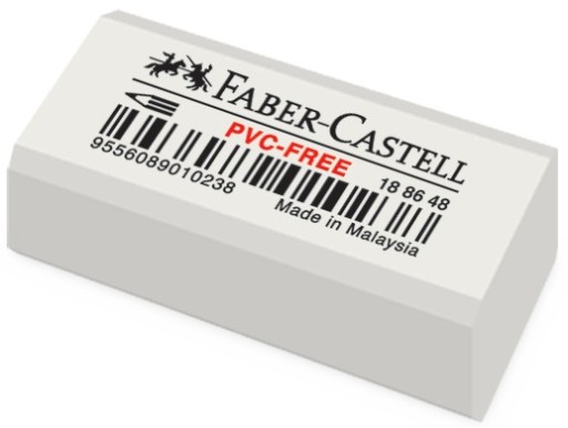 FABER-CASTELL Vinylová guma na mazanie a odieranie Bez PVC BIELA MALÉ
