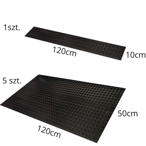 Protišmyková podložka, SBR gumová doska, gumená podlaha 120x10cm Kladivo