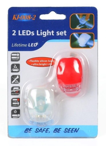 LED BICYKLOSVETLO PREDNÉ ZADNÉ 2ks + BATÉRIE