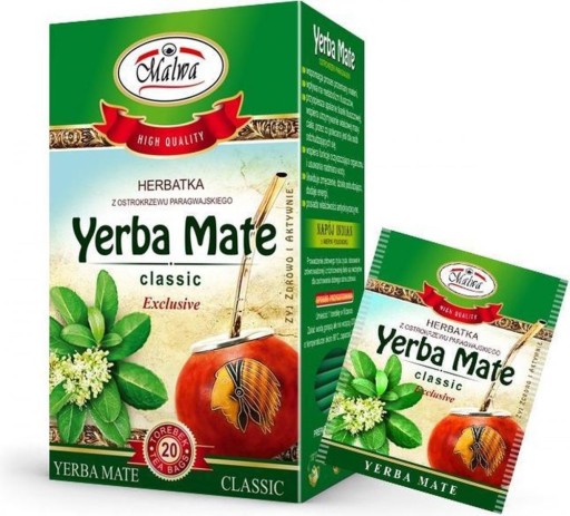 Čaj v obálkach Malwa Yerba Mate classic 20 ks
