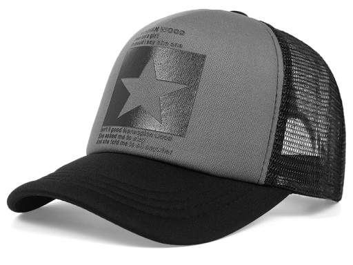 BATCH CAP Šedá STAR MESH BASEBALLOVÁ ČIAPKA