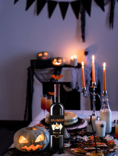 HALLOWEENSKÉ ŠTÍTKY NA FĽAŠE Poison 10 ks
