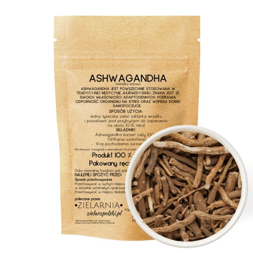 ASHWAGANDHA rez koreň ADAPTOGÉN zdravý SPÁNOK relaxácia POKOJ