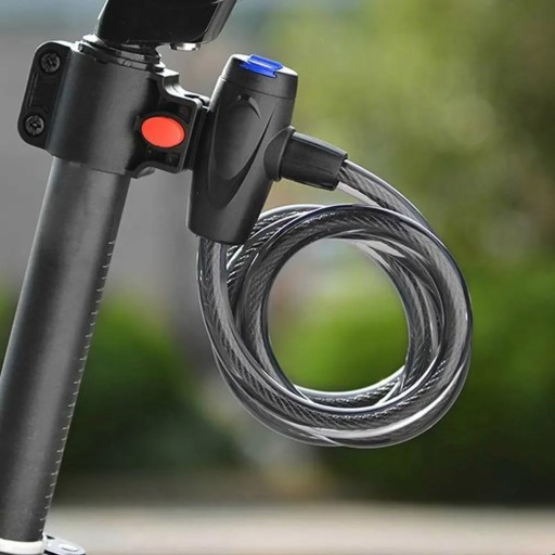 Zámok na bicykel Zámkový motorový kočík 88cm 9mm + držiak na rám