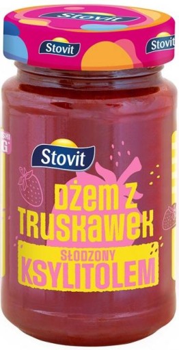 Jahodový džem BEZ CUKRU, JAHODOVÝ 250g Stovit