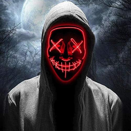 PURGE LED MASKA NA SILVESTRA SVIETIACA LED DISPOSSIEM S PARTY NA DIAĽKOVÉ OVLÁDANIE