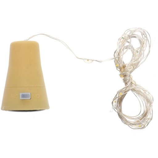 UZÁVER FĽAŠE 20 LED SOLÁRNYCH LAMPY DRÔTOVÁ DEKORÁCIA