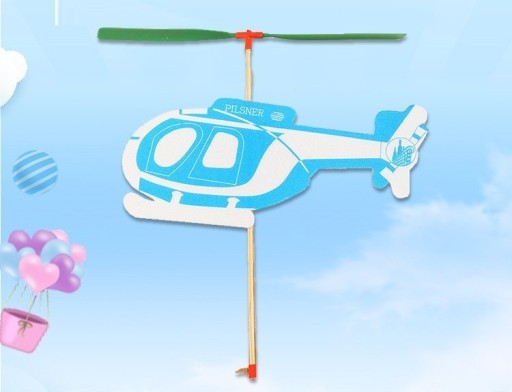 Model vrtuľníka s gumovým pohonom EDU-9320