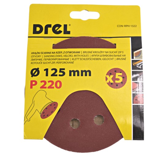 PAPIEROVÉ BRÚSNE KOTÚČE S OTVORMI NA VELCRO 125mm 220