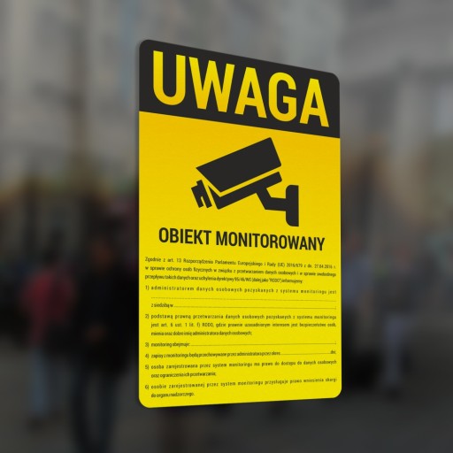 Nálepka – Monitorované zariadenie GDPR 13,3 x 20