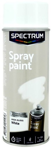 FARBA 400ML SPREJ, LESK BIELY AKRYLOVÝ LAK
