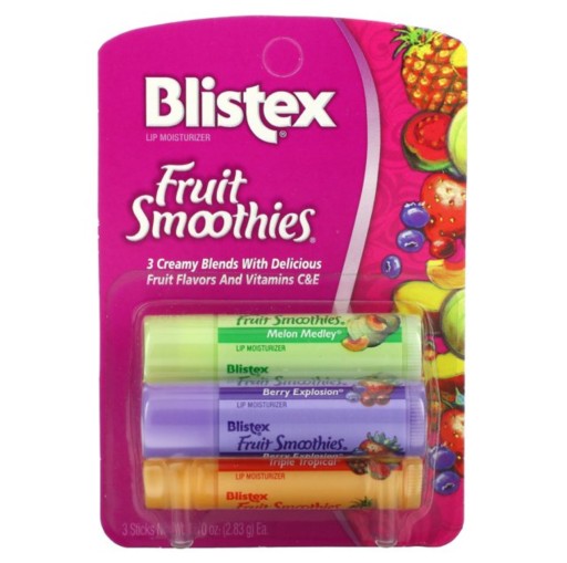 Fruit Smoothies Blistex 3-balenie hydratačných ovocných balzamov na pery
