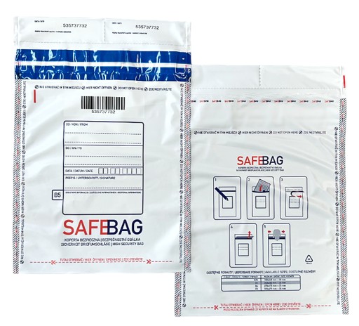 C3 biela bezpečná obálka SafeBag (335x475+35)