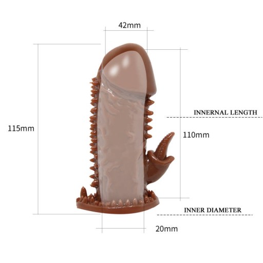 WOLFTOOTH ZÁSUVKA NA PENIS S JAZYKOM 4,7'' GEL