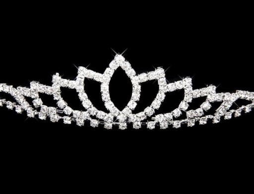 Čelenka do vlasov diadém so zirkónmi Svadobná SILVER Crown