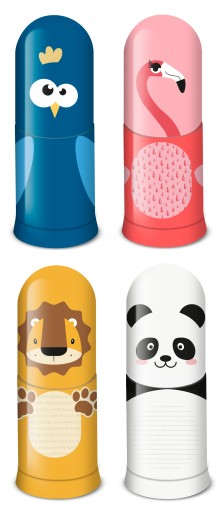 Plastové strúhadlo s nádobkou a gumou FABER CASTELL Animals Mix 1 ks