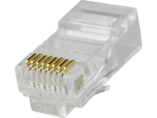 Zástrčky NEKU 8P8C, zástrčky RJ45 UTP cat.6, lankové, 10 ks