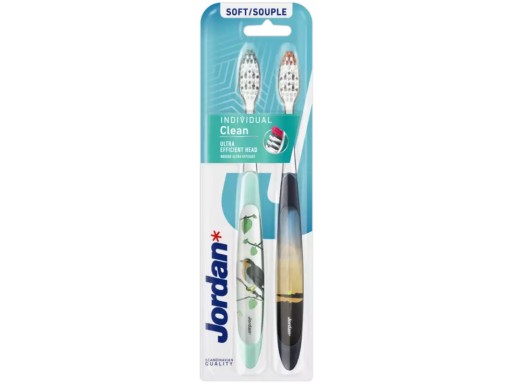 2-balenie zubných kefiek Jordan Individual Clean Soft