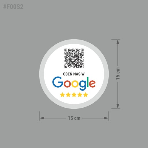 Ohodnoťte nás na Google QR nálepke 15x15