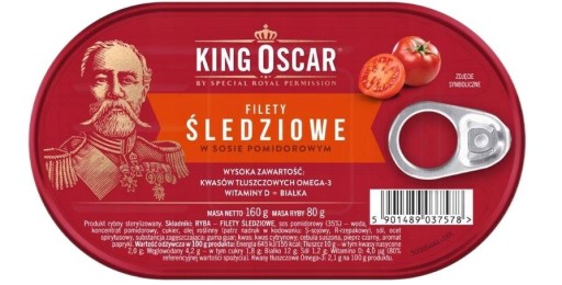 Filety zo sleďa v paradajkovej omáčke King Oscar 160g