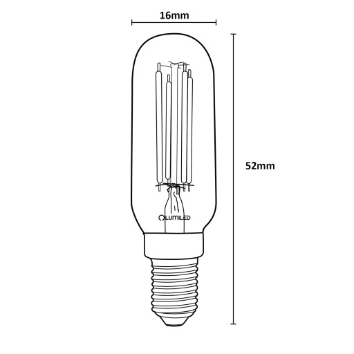 E14 T25 LED žiarovka CHLADNIČKA 4W = 40W 4000K Neutrálna DEKORATÍVNA VLÁKNA
