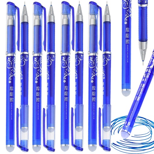 8x vymazateľné guľôčkové pero Vymazateľné pomocou ERASER MAGIC