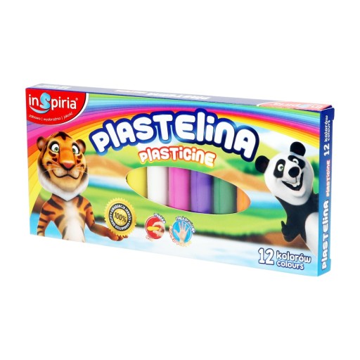 Plastelína pre deti 12 farieb Inspiria Scheme