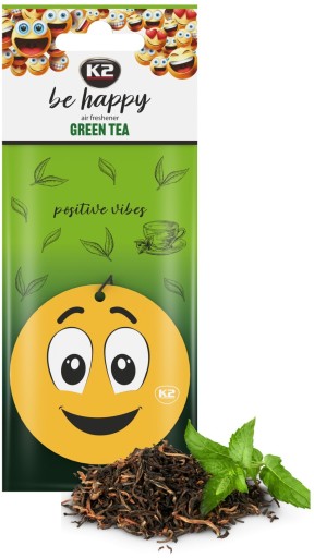 Prívesok s vôňou do auta K2 BE HAPPY GREEN TEA