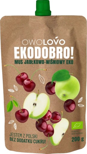 OWOLOVO Eko jablková a čerešňová pena 200 g | OVOCIE NATURAL bez CUKRU