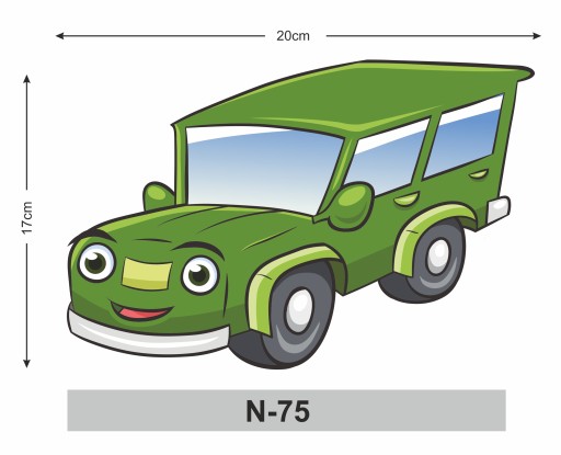Detská samolepka na stenu auto 20x17cm