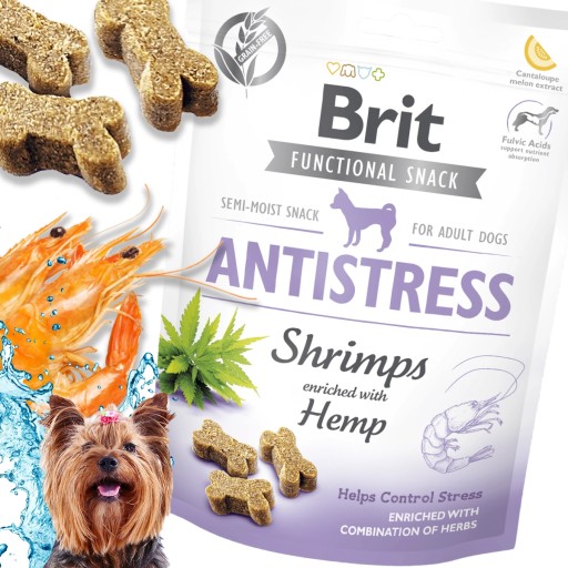 Psie maškrty na STRESOVÉ CESTOVANIE SILVESTR Antistress Brit Snack 150g
